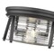 Z-Lite Cape Harbor 2 Light Flush Mount, Matte Black & Clear 491F2-MB - alternate 3